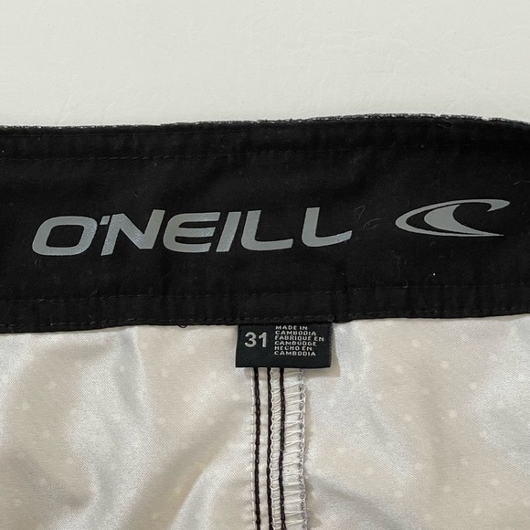 O'Neill Men’s Size 31 Board Shorts Swim Trunks Blue/Black Dots/Stripes - Picture 10 of 10